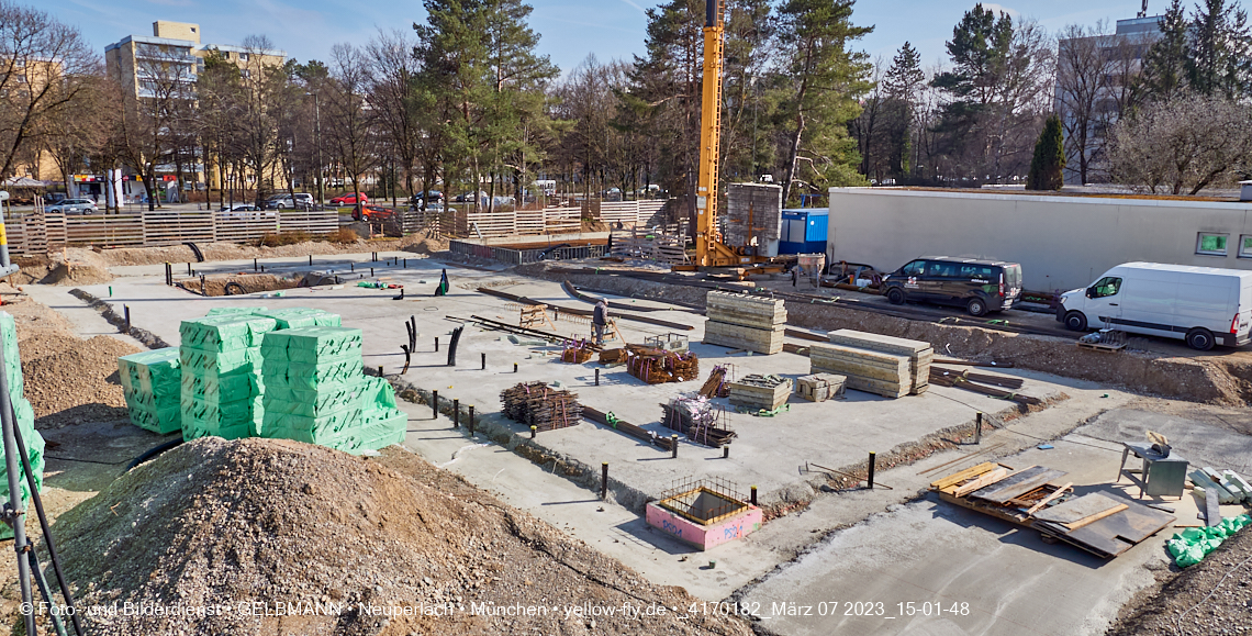 07.03.2023 - Baustelle an der Quiddestraße Haus für Kinder in Neuperlach